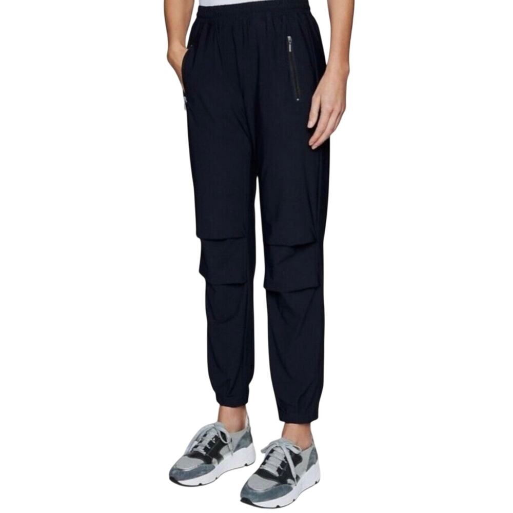 Lisa Bayne Black Vida Street Pant Zipper Pockets Lagenlook Minimalist Large